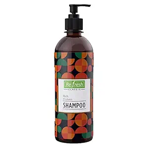 Refresh Rich Protein Shampoo 500 ml | Hydrolyzed Wheat Protein | Strengthens and Thickens Hair | For Men and Women