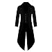 Produktbild Shujin Herren Vintage Frack Steampunk Gothic Jacke Viktorianischen Langer Mantel Fasching Karneval Cosplay Kostüm Smoking Jacke Uniform