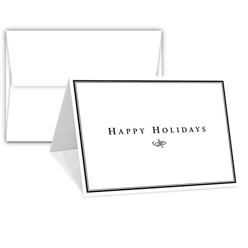 S Superfine Printing"Happy Holiday" Greeting Cards & Envelopes 25 Per Pack (Size 5 X 7 When Folded)