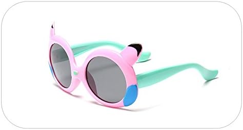 Ruanyi Child Sunglasses,Fashion Polaroid Sunglasses Goggles UV400 Mirror Child Cartoon Shape Sunglasses for Boys Girls Kids Baby (Color : Pink)