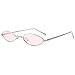 Produktbild Unisex Ovale Sonnenbrille, Skitic Retro Vintage Metallrahmen Moderne Sonnenbrillen für Männer und Frauen Gläser Freizeit Reisen Oval Brille - Rosa