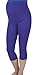 Mija - Comfortable maternity cropped 3/4 leggings with panel 3004 (M, Blue)