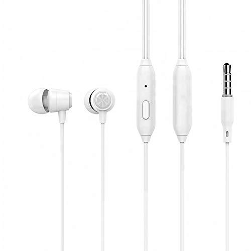 Johra Celebrat Series G4 Deep Bass Hi-Fi Stereo Sound in-Ear Earphone with Mic for Smartphones, iPhones, Featured Phone, Tablet, PSP, Laptop, Computer, PC (White)