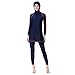 Produktbild Swallowuk Damen Muslim Abaya Dubai Muslimische Islamische Burkini Badeanzug Bademode Badebekleidung Schwimmanzug Swimsuit Lange Ärmel Arabische Indien Türkische Kleidung (M, Marine)