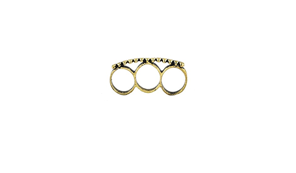 three finger ring gold
