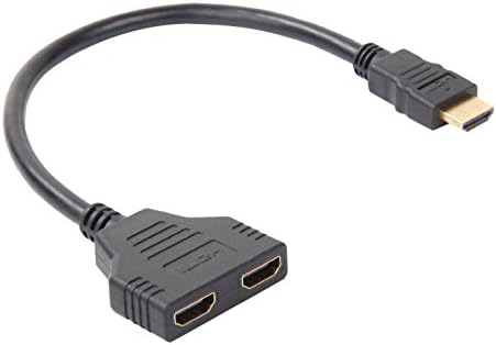 1080P Hdmi Male to Dual Hdmi Female 1 to 2 Splitter Cable Adapter Converter For PS3, PS4, HDTV, DVD Player and LCD Monitor and Projector