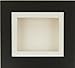 BabyRice Deep Box Display Frame for 2D 3D Art Objects Medal Keepsake Baby Casts 1st Bootees Flowers Black / Cream Mount / Cream backing