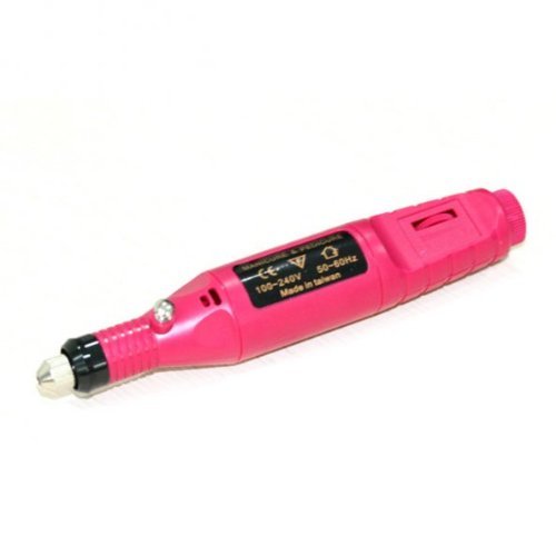 SunJas Elektrisch Nagelfräser Fräser Nagelfeile Maniküre Set Plus 6BITs EU Stecker Rosa - 2