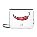Produktbild WOCNEMP Red Delicious Food Paprika-Muster Benutzerdefinierte hochwertige Nylon Slim Clutch Crossbody Tasche Umhängetasche