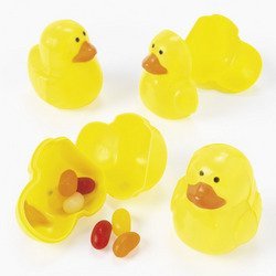 Preisvergleich Produktbild One Dozen (12) Plastic Ducky Shaped Easter Eggs
