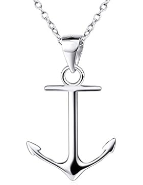 Anker 925Sterling Silber Anhänger Halskette für Kinder Kinder, 45,7cm Kette, Geschenke für Sohn Tochter Nichte...
