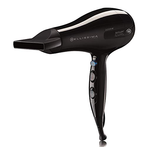 Imetec Bellissima SD5 2000 - Secador de Pelo, 2200 W, 8 Combinaciones de Flujo de Aire/Temperatura, Difusor para Rizos, Boquilla Direccionable, Golpe de Aire Frío