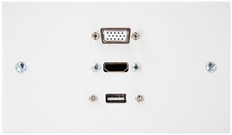 HDMI, SVGA, USB A Wall Plate / Face Plate - 50 Metre - Supplied with Backbox / Installation Ready.