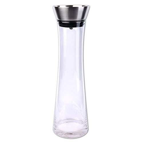 Glas Caraffe 1 Liter Caraffen Wasserkaraffe Wasser Karaffe Krug Glas Karaffen Wasserausgießer Wasserkrug Glaskaraffe