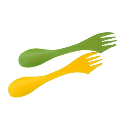 MagiDeal 6 Stück / Set 3-in-1 (Gabel Löffel Messer) Camping Besteck Set - 4