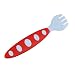 Lalang Kids Baby Training Fork and Spoon Travel Eating Set with Carry Case (grey)