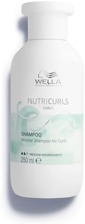 Wella Professionals Nutricurls Shampoo Micellare per Capelli Ricci, Deterge Delicatamente e Aiuta a Definire Onde e Ricci, Riduce l’Effetto Crespo, 250 ml