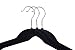 HOMELYWORLD pack of 50 Thin Velvet Hangers, Black Color, Non Slip surface, with Notches, 41.5cm Wide (50)