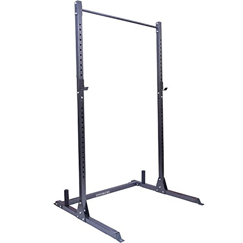 GYM MASTER Adjustable Squat Rack Power Cage & Pull Up Bar (Gunmetal)