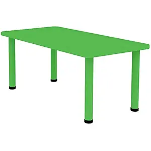 Intra Kids Table School Study Table Without Chairs - Rectangle (Green)