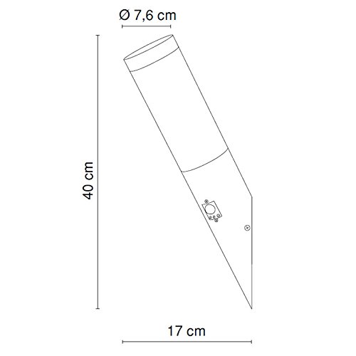 Außenwandleuchte Wegeleuchte mit Bewegungsmelder Außenleuchte Außen Wand Leuchte Wandleuchte - 5