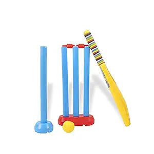 SK TOY ZONE Kid New Toy Plastic 20-20 Cricket kit for Kids Cricket Set of 3-6 Year Boys Bat & Ball Set Playing Outdoor and Indoor Sports Game Toy (20-20 Cricket kit)