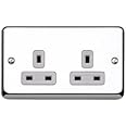MK Chroma Plus K733PCR 13A 2-Gang Unswitched Socket