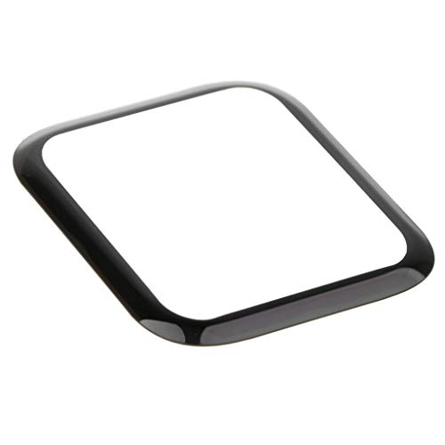Preisvergleich Produktbild KESOTO Ultardünn Displayschutzfolie Hartglas Schutzfolien Film Abdeckung mit Schwarzen Rahmen für Apple Watch 4 44mm