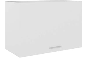 Keyur Wall Mounted Kitchen Cabinet, Kitchen Wall Cabinet Hanging Cupboard Storage Cabinet Unit Hanging Cabinet White 60x31x40 cm Chipboard