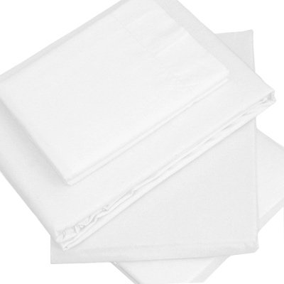 Linens Limited 100% Egyptian Cotton 400 Thread Count Duvet Cover, White, Double