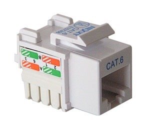 SuperShopperIndia RJ45 CAT6E LAN I/O Punch Down Network Keystone Jack CAT6 ; Set of 25 Pieces,White