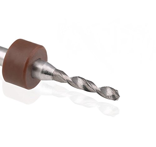 Haimoburg 20 Stück Set PCB Micro Spiralbohrer Metallbohrer Satz Dick Griff Wolframstahl Carbide Fräser Dremel Stich- Bohrer -Set 0.1 mm -1 mm und 0,3 mm – 1,2 mm in Protection Box - 4