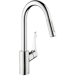 Hansgrohe Mitigeur de Cuisine Design Cento XL Col de Cygne Orientable avec Douchette Extractible Chrome 14803000
