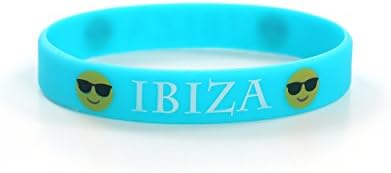 IBIZA Blue Silicone Wristbands / Parties / Clubs / Holidays (Pack of 5)