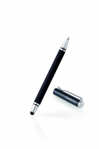 Wacom Bamboo Stylus duo CS-150 Eingabestift (für iPad, Smartphones & Tablet-PCs Kugelschreiber, Stiftspitze austauschbar) schwarz
