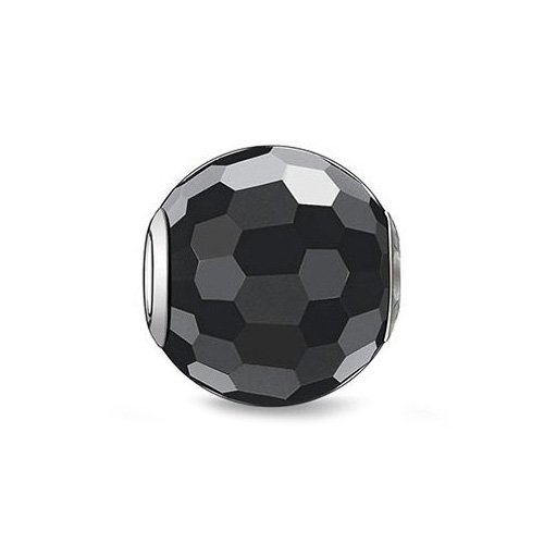 Thomas-Sabo-Damen-Herren-Bead-Obsidian-facettiert-Karma-Beads-925-Sterling-Silber-schwarz-K0003-023-11