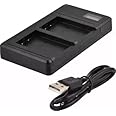 Digiplus BC-W126 Dual USB LCD Display Camera Charger for Fujifilm NP-W126 X-T1 Camera Battery Charger (Black)
