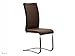 Produktbild 2 x Schwinger Arco II Freischwinger Stuhl Lederstuhl Esszimmerstuhl Küchenstuhl Schwingstuhl Polsterstuhl Besucher-Stuhl Stühle 2er Set gepolstert - MCA Furniture - Leder & Edelstahl, Farbe Echtleder:Braun