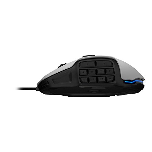 Roccat Nyth - Modular MMO Rat  n para Gaming 12000 dpi  Color Blanco