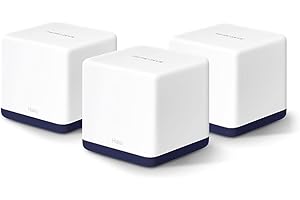 Mercusys - HALO H50G, AC1900 Mesh Wi-Fi, Doble Banda, Cobertura hasta 550 m², 3× Gigabit Puerto por Unidad, MU-MIMO, Beamforming, Control Parental, Smart Connect, 3 Unidad