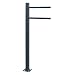 Produktbild MCTECH® Doppel Standbriefkasten Standfuß Ständer Edelstahl Briefkastenständer für Postkasten Zeitungsfach Briefkasten (Anthrazit--Single Stand, B type)