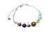 Produktbild Beauty YaYa Handgefertigtes Solar-System-Armband Universe Galaxie die neun Planeten Schutzstern Naturstein Kristalle echte Halbedelperlen Armbänder Armreifen ALS Geschenk