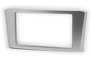 CARAV 11-665 Façade autoradio Double DIN - Kit de Montage pour Installation intégrée dans Le Tableau de Bord - pour Les modèles Avensis 2002-2008 - Argenté