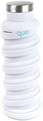 Que Bottles Que Collapsible Water Bottle Water Bottle 20 oz Glacier White