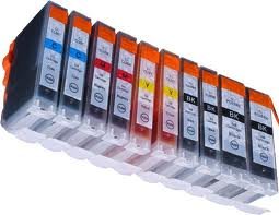 10 kompatible Druckerpatronen für Canon IP4850 IP4950 MG5150 MG5250 MG5350 MG6150 MG6250 PGI-525,CLI-526BK,CLI-526C,CLI-526M,CLI-526Y