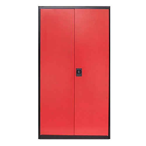 Werkzeugschrank Werkstattschrank inkl. Schubladenschrank 180x90x39cm Rot Schwarz - 2