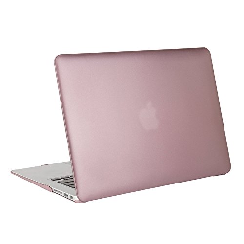 MOSISO Ultra Slim Plastik Hartschale Schutzhülle Snap Case für MacBook Air 13 Zoll (A1466 / A1369), Rose Gold - 2
