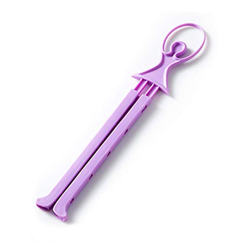 Preisvergleich Produktbild RUNFON Kniehohe Schuhe Clip Zusammenklappbarer Shaper Steht Boots Schuhe Shaper Ständer Frauen Essential Tools Stiefel Violett