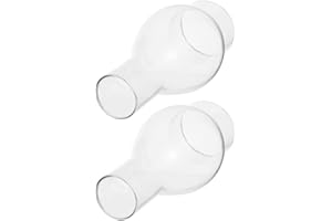 Alipis Lot de 2 cheminées de lampe à pétrole, verre transparent, accessoires en verre pour abat-jour au kérosène, base de 7,6 cm, 16,3 cm de hauteur