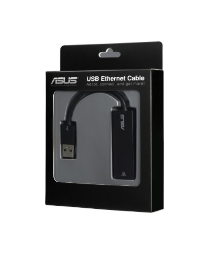 Asus Netzwerkadapter (USB zu Ethernet Kabel, 10/100 LAN, RJ-45-Anschluss) schwarz - 2